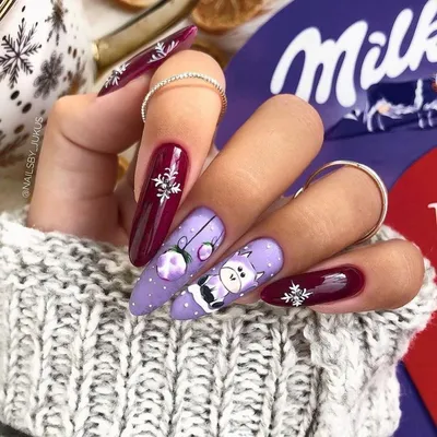 LAK_NAILS Слайдеры наклейки для ногтей зима снежинки картинки