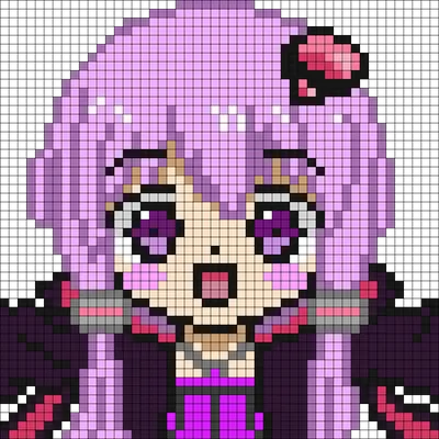 Yuzuki Yukari Perler Bead Pattern | Bead Sprites | Characters Fuse Bead  Patterns картинки