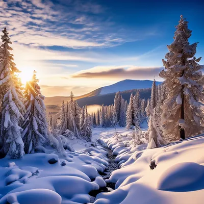 Путь через снежный пейзаж зимней природы. Красивая Snowcovered фон зимы  дерева Стоковое Фото - изображение насчитывающей сезон, блицкрига: 209757606 картинки