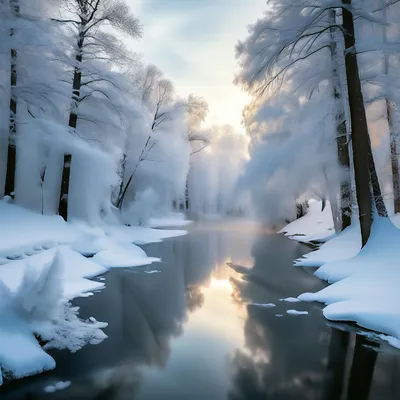 ❄зима❄ | Живописные пейзажи, Пейзажи, Зимние сцены картинки