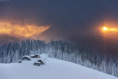 Зима в Горганах , Карпаты . | Пикабу картинки