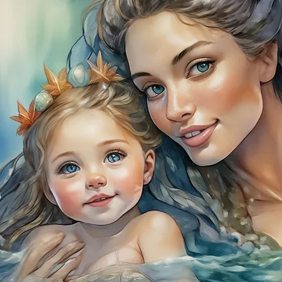 Картинки на тему #мама_дочь - в Шедевруме картинки
