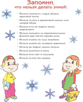 Правила безопасного поведения зимой © УА school.edu.by картинки