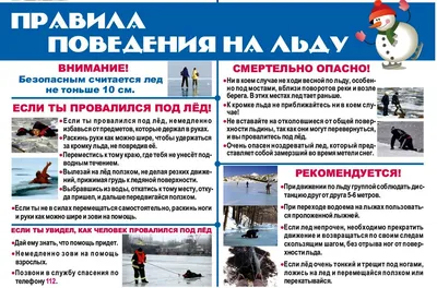 Правила поведения на льду и меры безопасности на водных объектах в зимний  период картинки