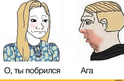 О, ты побрился T ' Ага / Trad Girl :: Nordic Gamer (Yes Chad) :: Wojak  (Вояк) :: юмор (юмор в картинках) :: Мемы (Мемосы, мемасы, мемосики,  мемесы) :: борода / смешные картинки