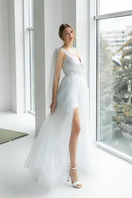 Свадебное платье-трансформер артикул 226640 цвет бежевый👗 напрокат 12 000  ₽ ⭐ купить 42 000 ₽ в Москве картинки